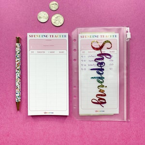 Cash Envelope Expense Tracker Notepad // Spending Tracker Notepad // Budget Binder Expense Trackers for Cash Budgeting, Colorful Notepad