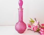 Vintage Perfume Bottle, Rose Colored Glass, Vintage Avon