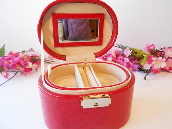 Ladies Jewelry Case, Red Jewelry Box, Jewelry Hol… - image 4