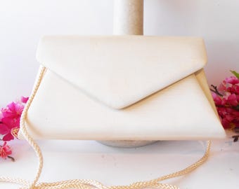Champagne Taffeta Clutch, Mother of Bride Shoulder Bag