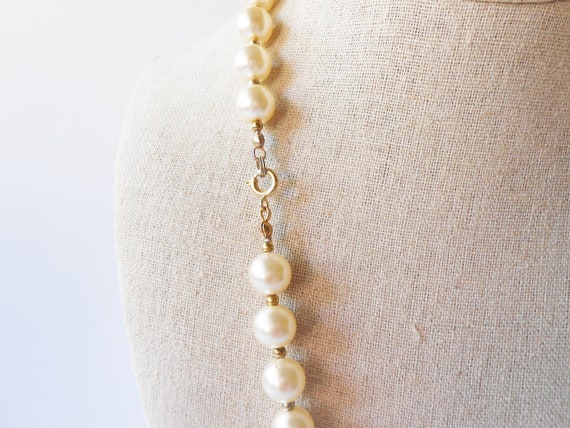 Vintage Pearl Necklace, Single Strand Pearl Beads… - image 5