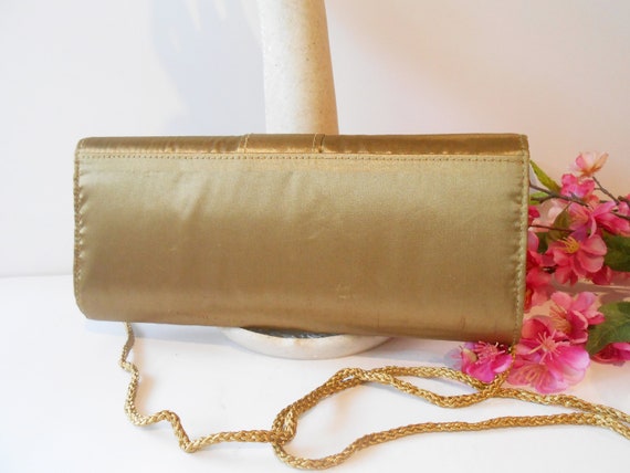 Stunning Gold Evening Bag, Autumn Handbag, Gold C… - image 4