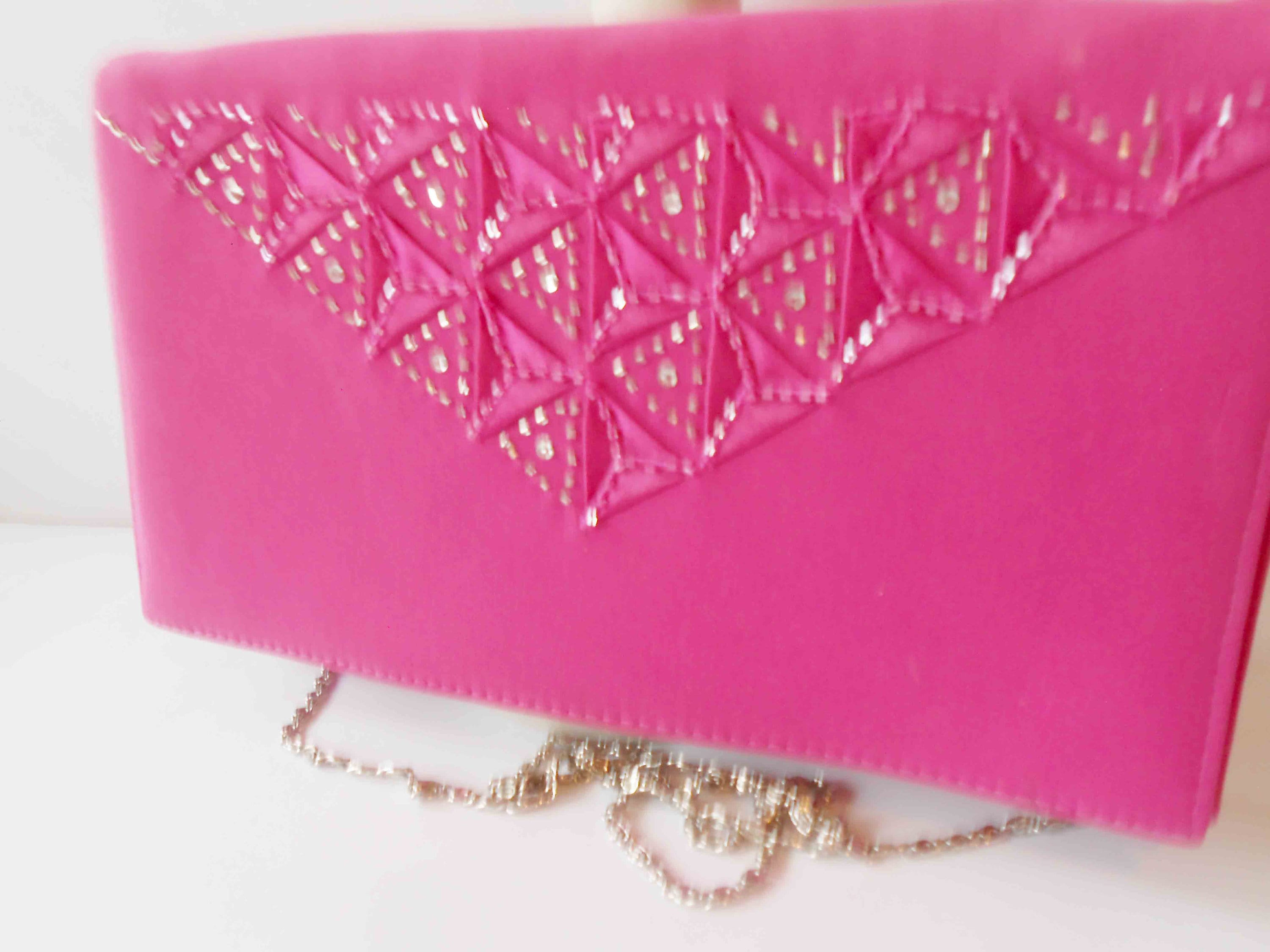 Raspberry clutch sales bag