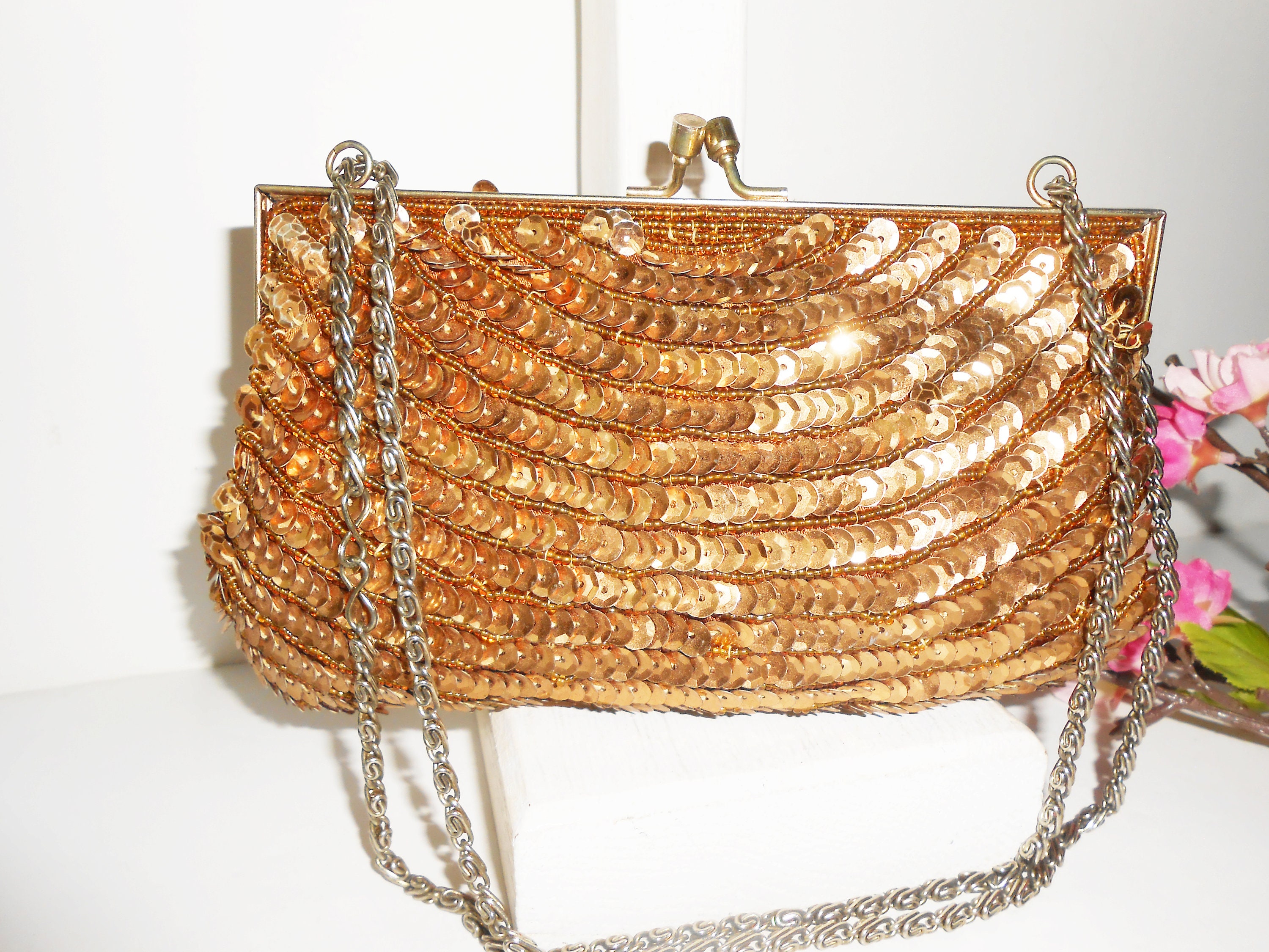 light gold evening bag