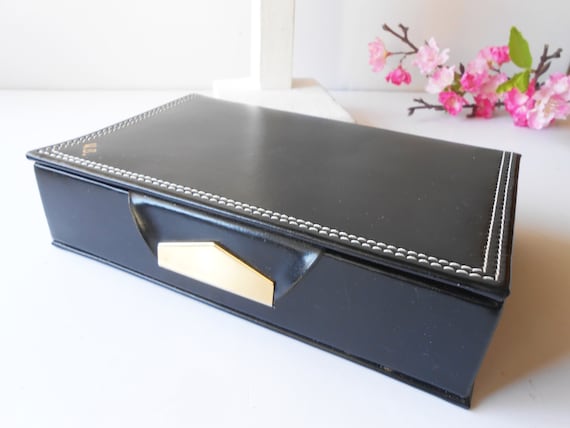 Agresti Notte Di Gioie Shiny Black Men's Jewelry Box For Sale at