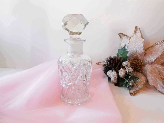 Vintage Glass Perfume Bottle, Glamorous Scent Bot… - image 1