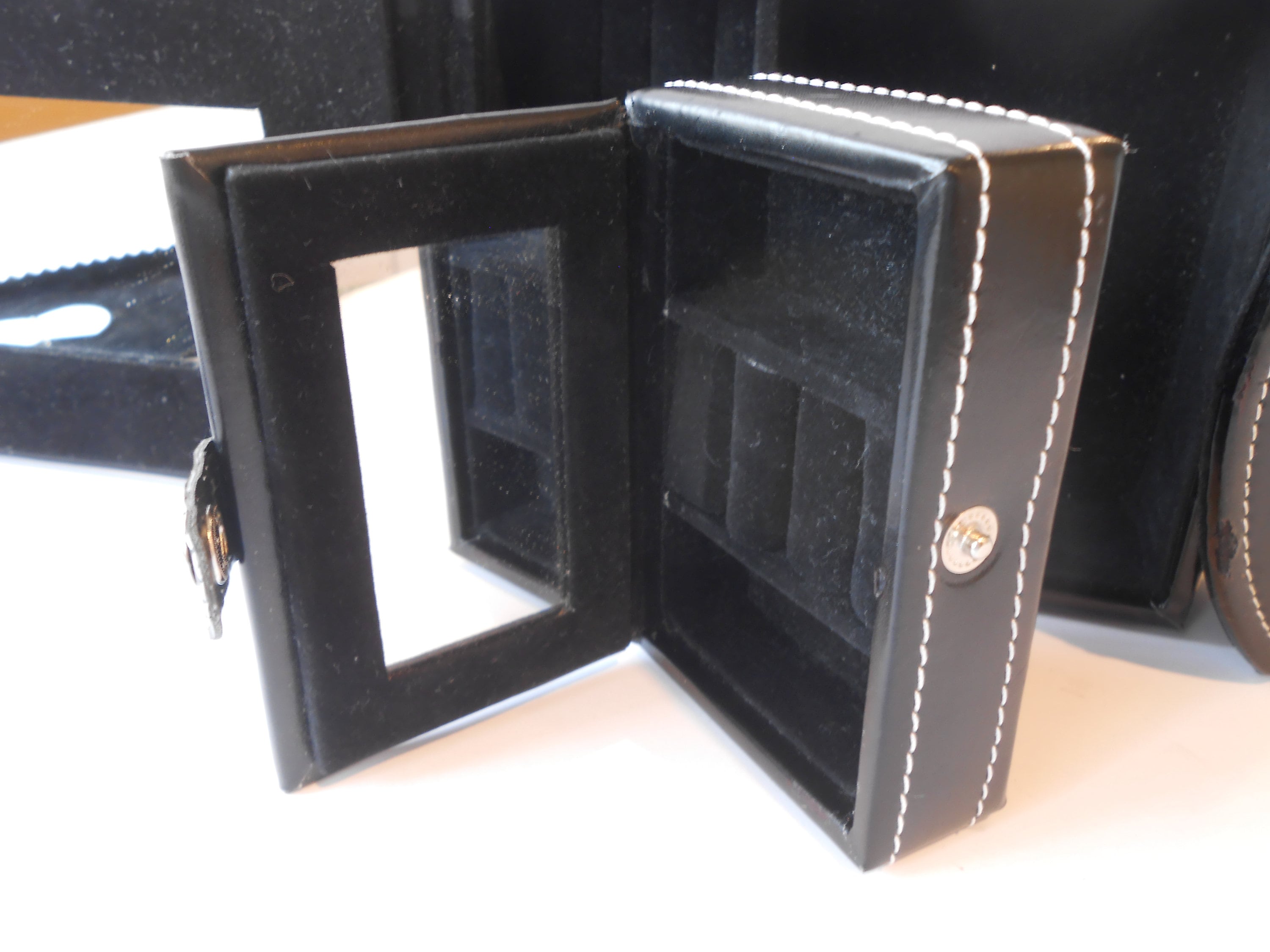 Vintage Travel Jewelry Case Small Leather Jewelry Holder Etsy