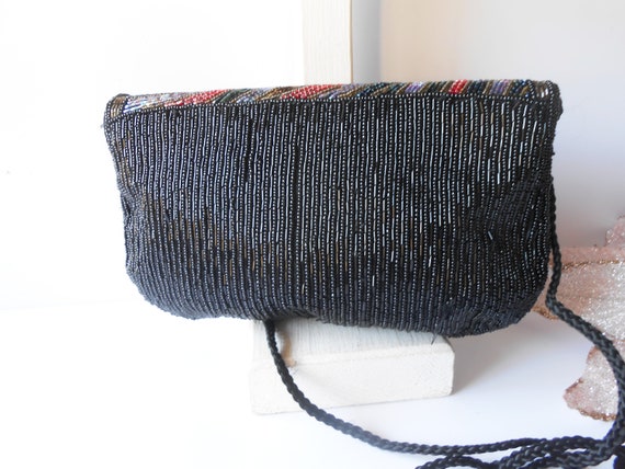 Multi-Color Beaded Evening Bag, Glam Multi-Color … - image 3