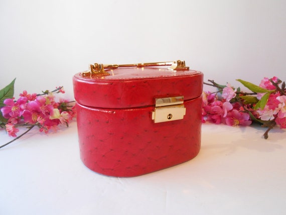 Ladies Jewelry Case, Red Jewelry Box, Jewelry Hol… - image 3