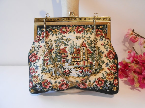 1950s Walborg Tapestry Evening Bag, Made West Ger… - image 2