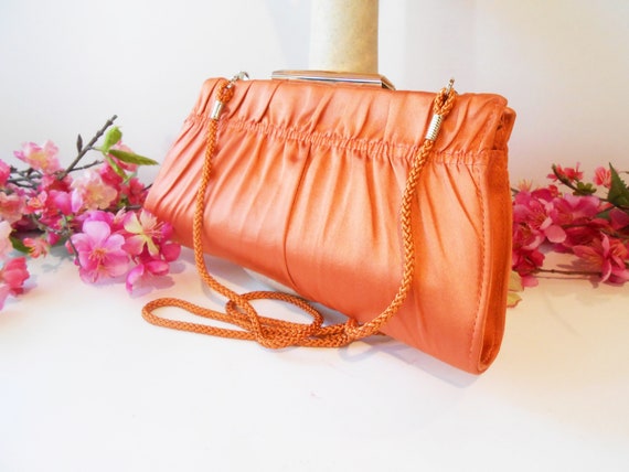Coral Evening Bag Coral Clutch Bag Cocktail Purse Summer Handbag Mother Bride Purse EB 0080