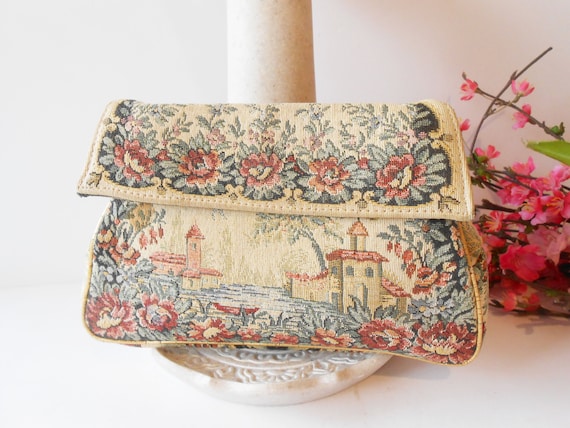 1950s Tapestry Evening Bag, Jolles Original Designer EB-0121