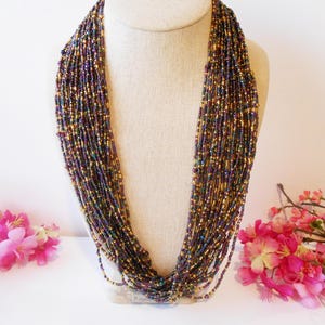 Joan Rivers Multi-Strand Necklace, Vintage Multi-Color Beads, Holiday Gift, Glam Necklace, Jewelry Gift Her, Holiday Gift, Girlfriend Gift
