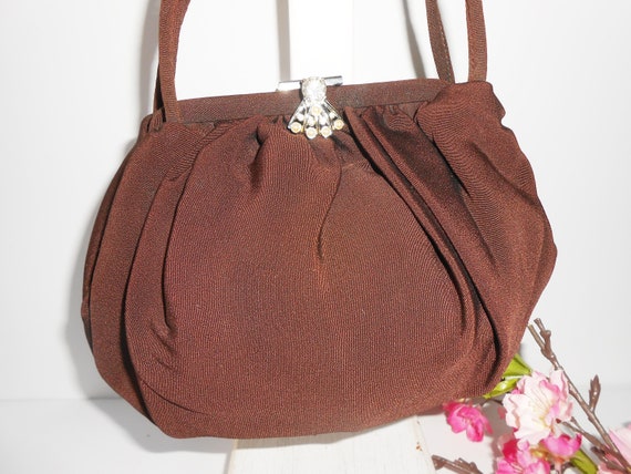 1950's Brown Handbag , JL USA, Bags Evening Purse… - image 6