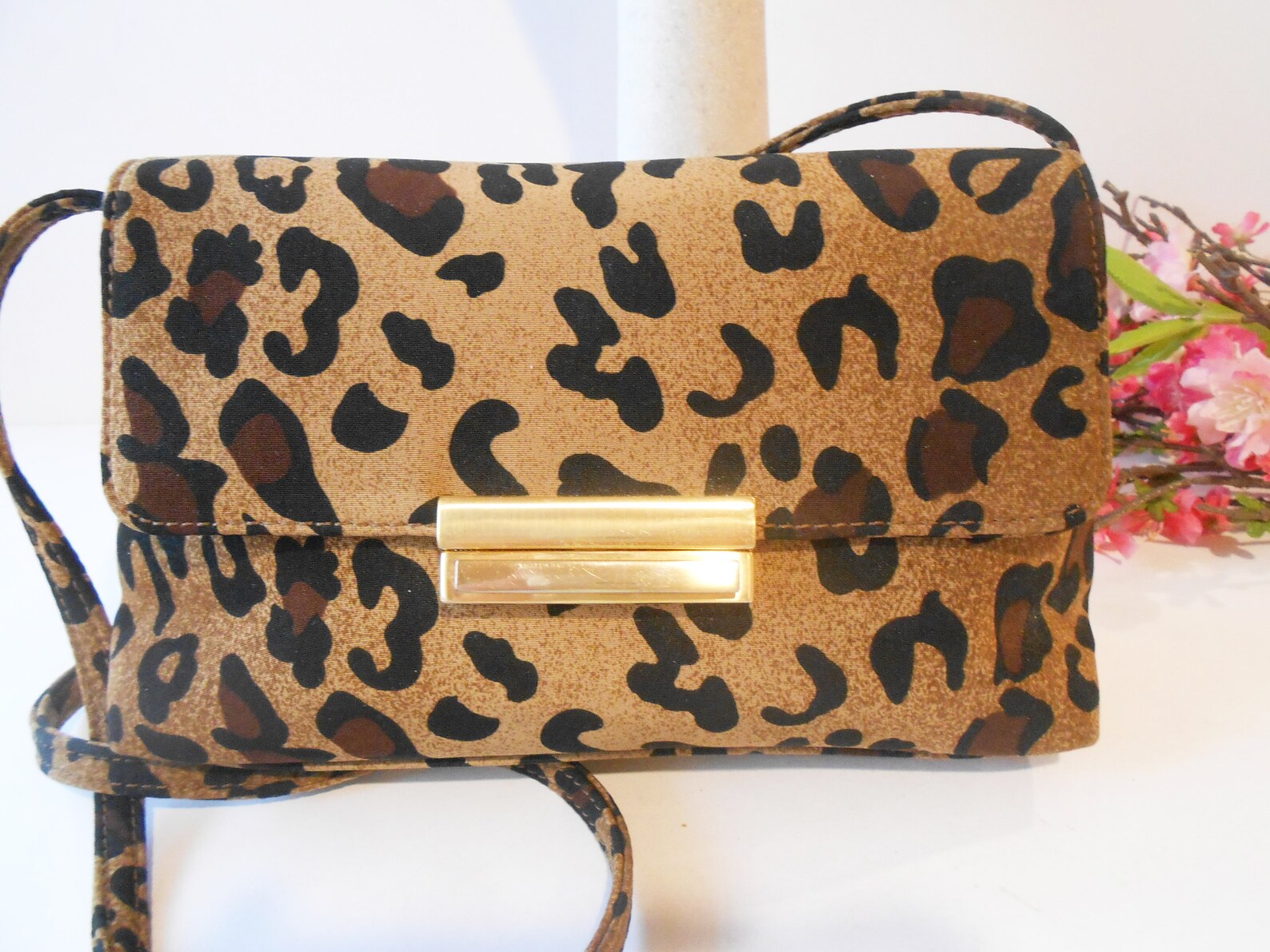 1960s Leopard Print Evening Bag Tan Black Taffeta Animal - Etsy