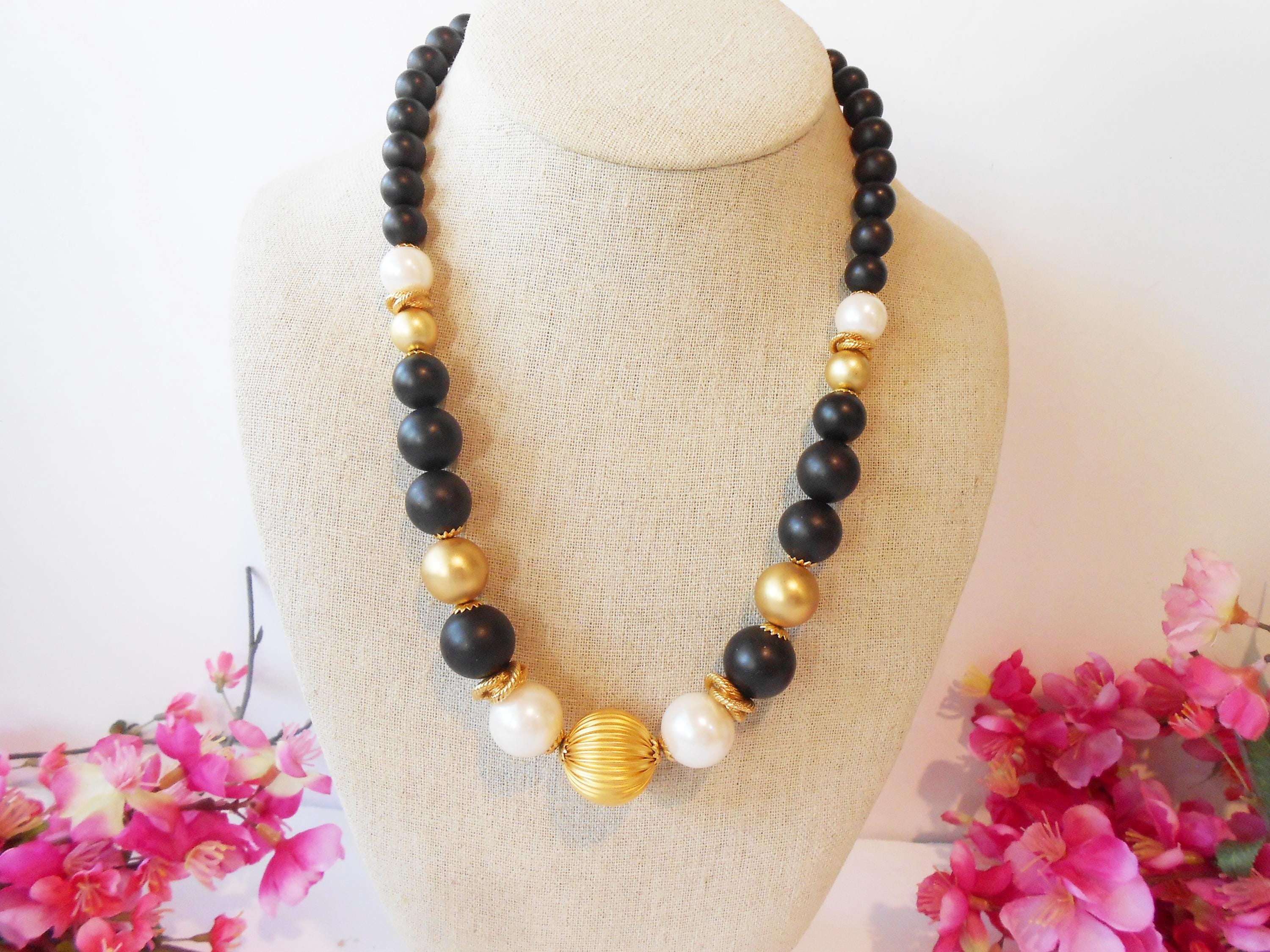 ★VINTAGE HOLLYWOOD★ Basic Pearl Necklace Old Hollywood Pearl Necklace - Etsy