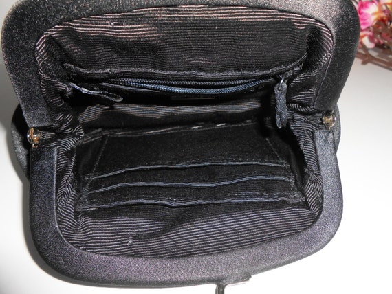 Vintage Black Evening Bag, Vintage Beaded Bag, Sp… - image 5