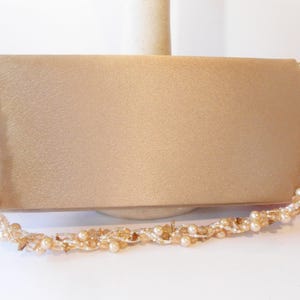 Bolso de noche con cuentas color champán, clutch deslumbrante, bolso para madre novia, bolso After Five, bolso formal de noche, ocasión especial, bolso de noche EB-0731