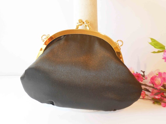 Brown Beaded Evening Bag, Small Beaded Handbag, B… - image 8