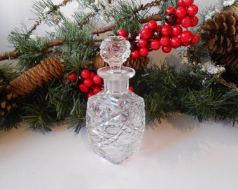 Vintage Crystal Perfume Bottle, 5' tALL
