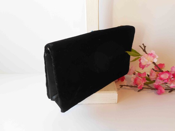 Vintage Black Beaded Clutch Bag, Glamorous Beaded… - image 7