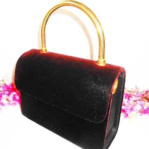 Burgundy Velvet Evening Bag, Burgundy Handbag, Cocktail Purse, After Five, Holiday Handbag EB-0780