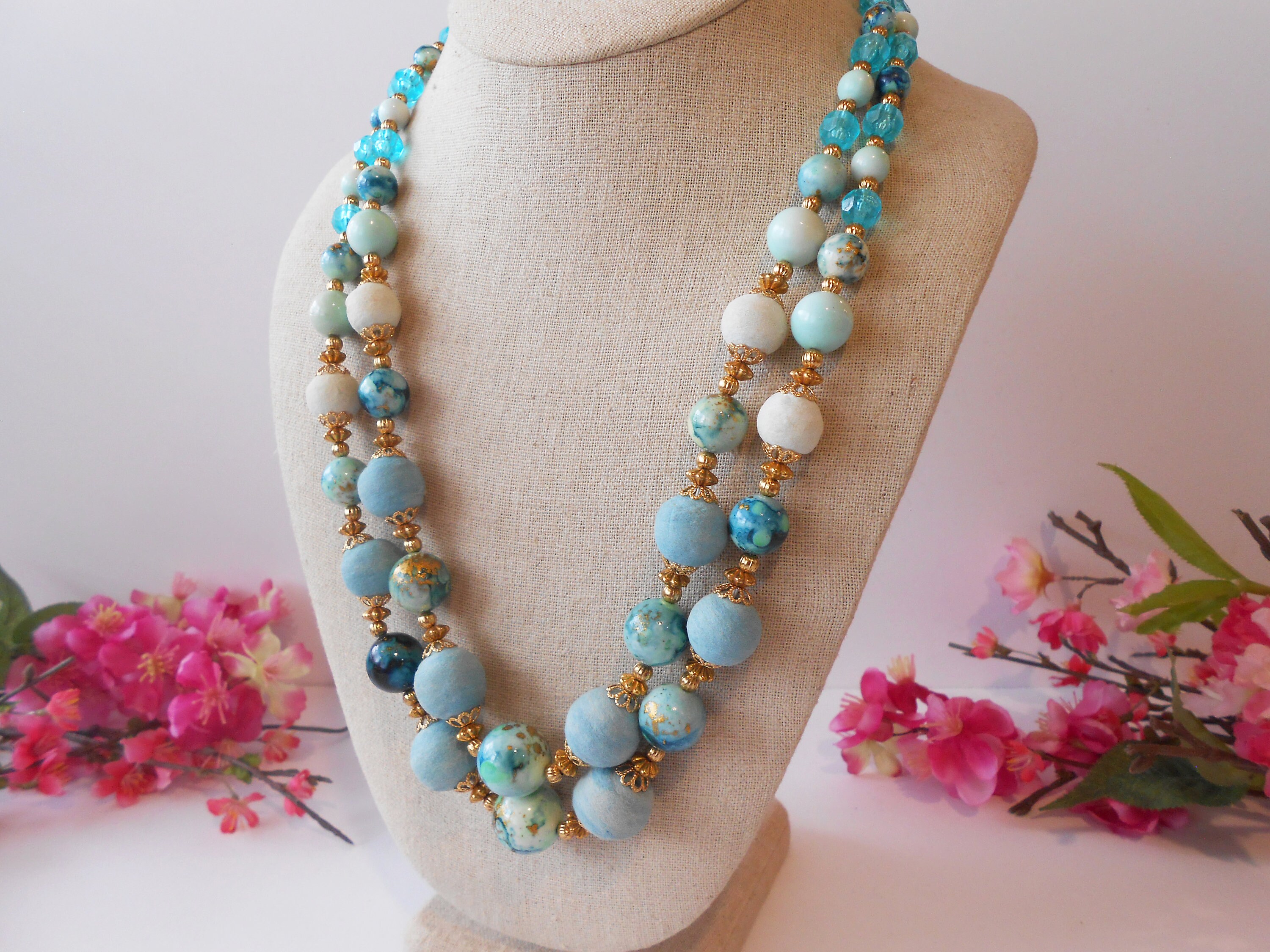 ネックレス・ペンダント Tropical Beads Necklace Tropical Paradise Painted Beaded Necklace, Colorful Jewelry