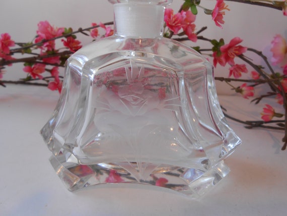 Romantic Perfume Bottle, Glass Scent Bottle, Glam… - image 6