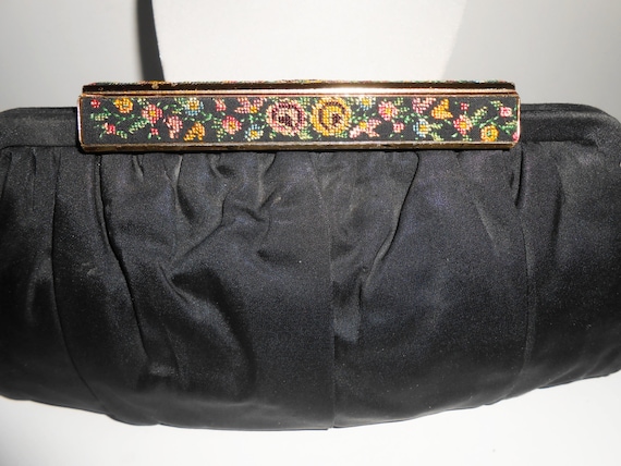 Vintage Evening Bag, Black Evening Bag by La Fran… - image 1