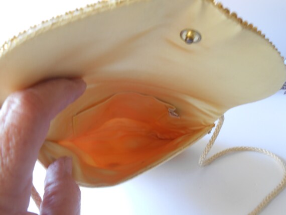 Vintage Gold Beaded Evening Bag, Beaded Clutch EB… - image 5