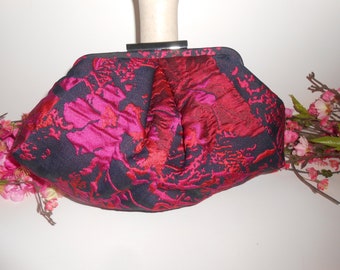 Colorful Taffeta Clutch Bag, Summer Handbag, Bold Color Purse, Special Occasion, Party Bag EB-0257