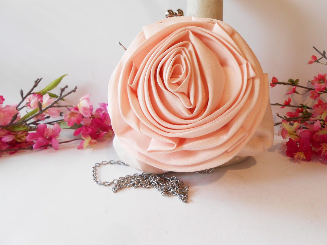 Pink Evening Bag, Rose Clutch Handbag, Special Occasion Bag, Formal ...