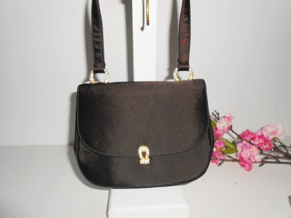 Vintage Brown Evening Bag from 1960s, Designer MM… - image 3