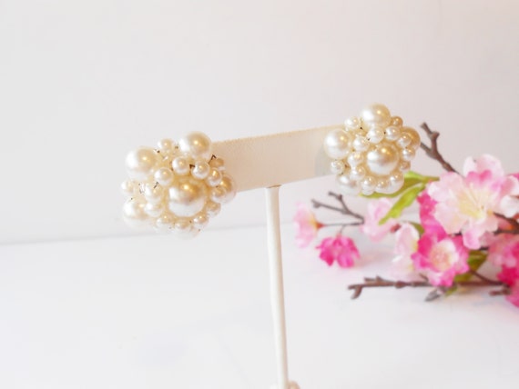 Pearl Bead Earrings, White Pearl Wedding Jewelry,… - image 5