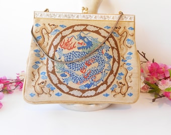 Bolso de noche de tapiz vintage, bolso de mano colorido EB-0700