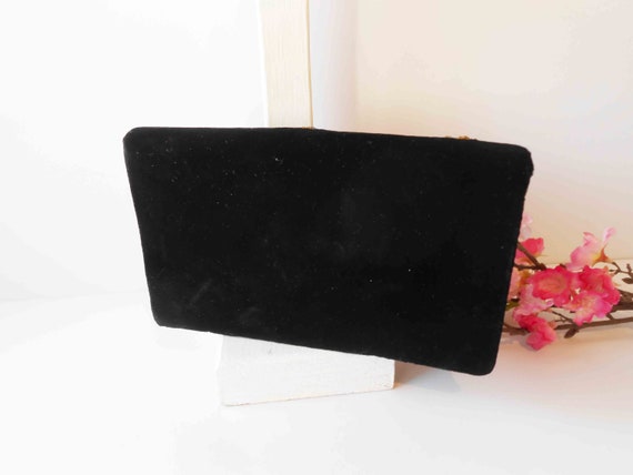 Vintage Black Beaded Clutch Bag, Glamorous Beaded… - image 3