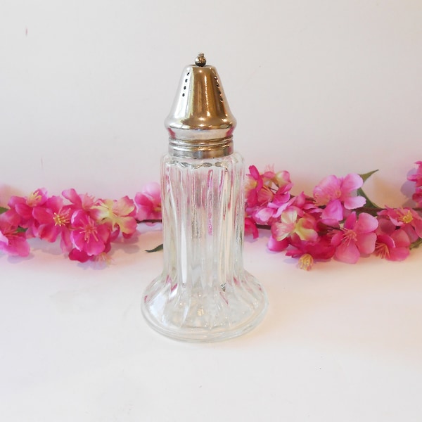 Vintage Powder Shaker, Glass Powder Jar, Vanity Accessory, Gift for Wife, Gift for Mother, Ladies Grooming, Luxury Gift for Her