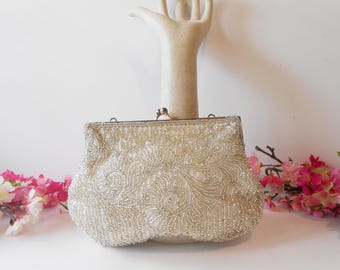Iridescent Beaded Clutch Bag, Formal Evening Bag  EB-0739