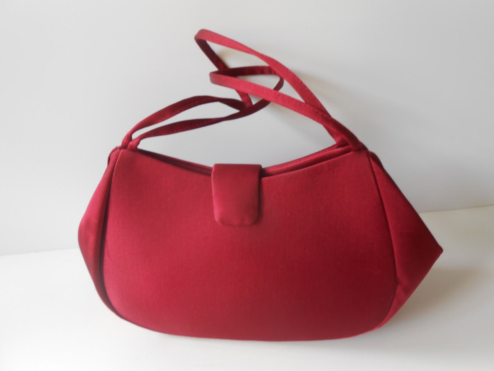 Vintage Red Evening Bag Crimson Red Handbag Cocktail Purse | Etsy