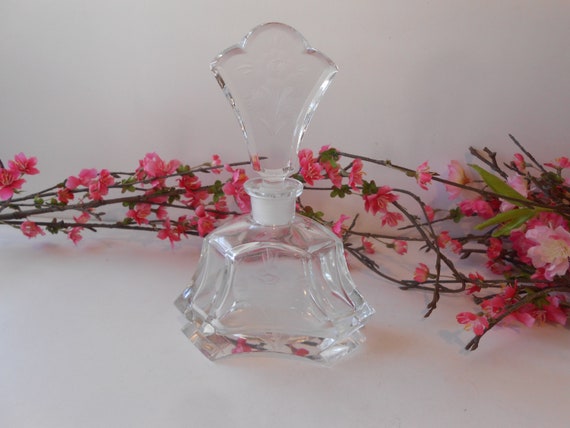 Romantic Perfume Bottle, Glass Scent Bottle, Glam… - image 3