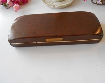 Vintage Brown Men's Jewelry Case, Jewelry Storage