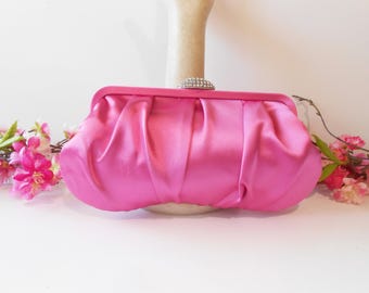 Vintage Rose Pink Evening Bag, Clutch Handbag, EB-0510