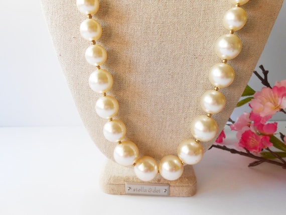 Vintage Pearl Necklace, Single Strand Pearl Beads… - image 8