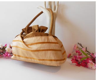 Striped Evening Bag, Shades of Brown  EB-0675