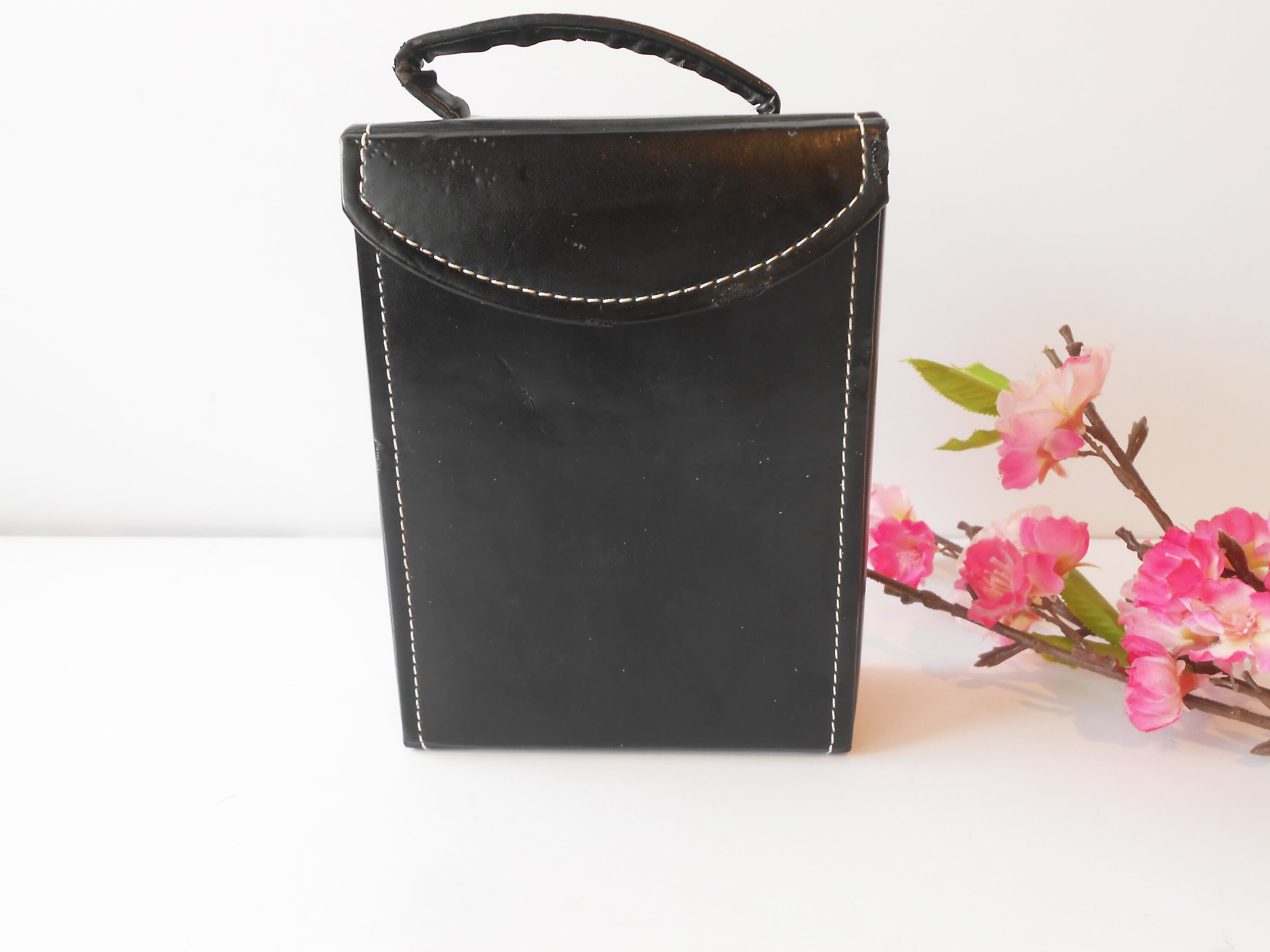 Vintage Travel Jewelry Case Small Leather Jewelry Holder Etsy