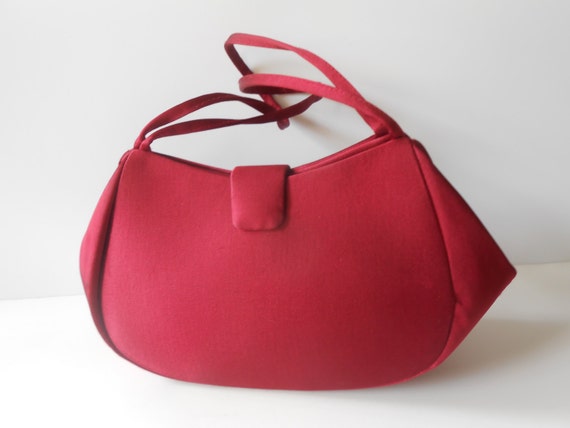 Vintage Red Evening Bag Crimson Red Handbag Cocktail Purse | Etsy