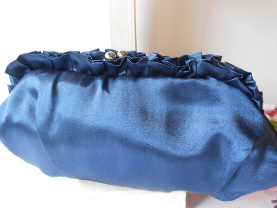 midnight blue clutch bag