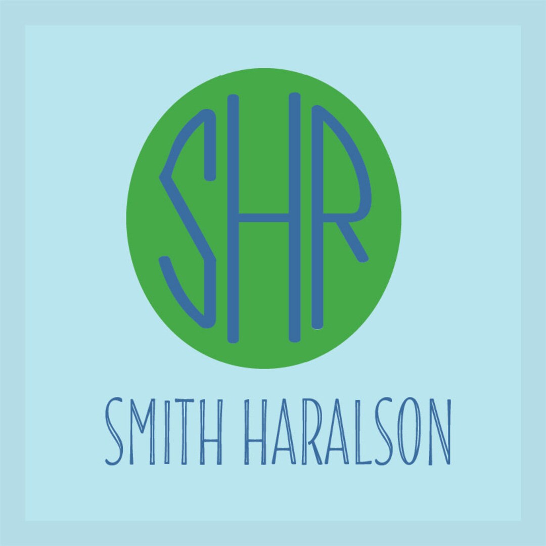 Boy Monogram Enclosure Card - Etsy