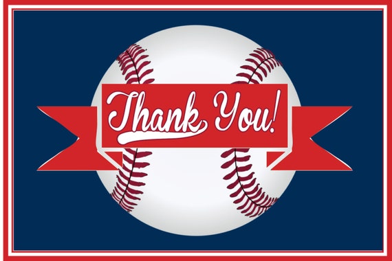 Items similar to Baseball Thank You Card-Printable on Etsy