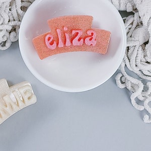 Small Resin Claw Clip | Personalized